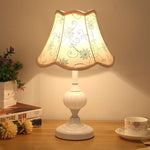 FloraLuxe | Elegant Vintage Glass Fabric Table Lamp for Modern Spaces 2