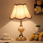FloraLuxe | Elegant Vintage Glass Fabric Table Lamp for Modern Spaces 21