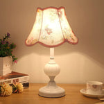 FloraLuxe | Elegant Vintage Glass Fabric Table Lamp for Modern Spaces 3