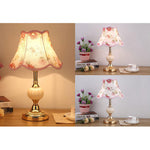 FloraLuxe | Elegant Vintage Glass Fabric Table Lamp for Modern Spaces 5