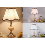 FloraLuxe | Elegant Vintage Glass Fabric Table Lamp for Modern Spaces 7
