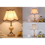 FloraLuxe | Elegant Vintage Glass Fabric Table Lamp for Modern Spaces 8