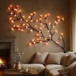 Floral Elegance | Cherry Blossom Vine LED Wall Light with Warm Ambient Glow | Decorative Lighting for Cozy Interiors 0