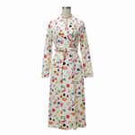 Floral Print Bathrobe | Soft Flannel Fabric for Cozy Comfort 2