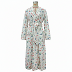 Floral Print Bathrobe | Soft Flannel Fabric for Cozy Comfort 3