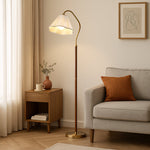 Floralis | Elegant Vintage Wooden Industrial Floor Lamp 2
