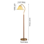 Floralis | Elegant Vintage Wooden Industrial Floor Lamp 3