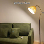 Floralis | Elegant Vintage Wooden Industrial Floor Lamp 5