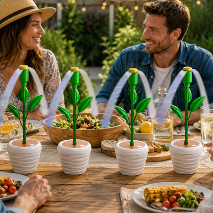 Fly Fan for Tables, Chemical Free Fly Deterrent Fan for Food and Picnics