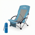 Folding Beach Chair with High Back & Mesh Panel | Portable Comfort for Outdoor Relaxation 0