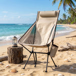 Folding Camping Chair with High Backrest & Anti-Sink Feet | Lightweight Outdoor Folding Chair for Ultimate Comfort 1