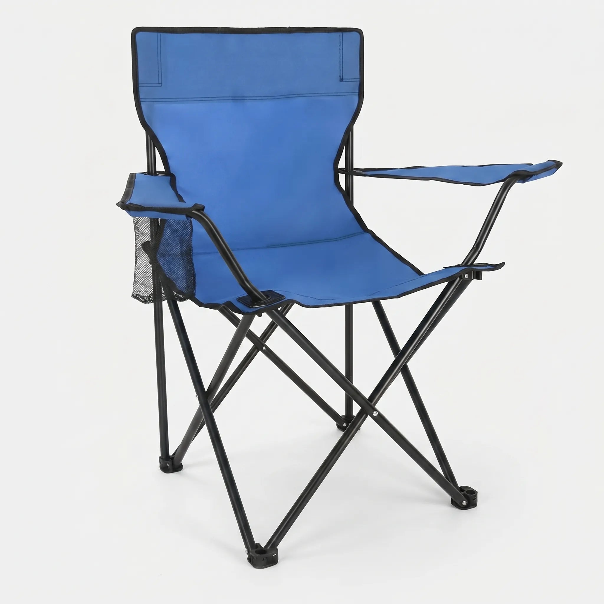 Folding Chair with Integrated Cup Holder | Portable Design for Outdoor Relaxation 0