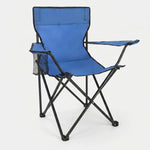 Folding Chair with Integrated Cup Holder | Portable Design for Outdoor Relaxation 0