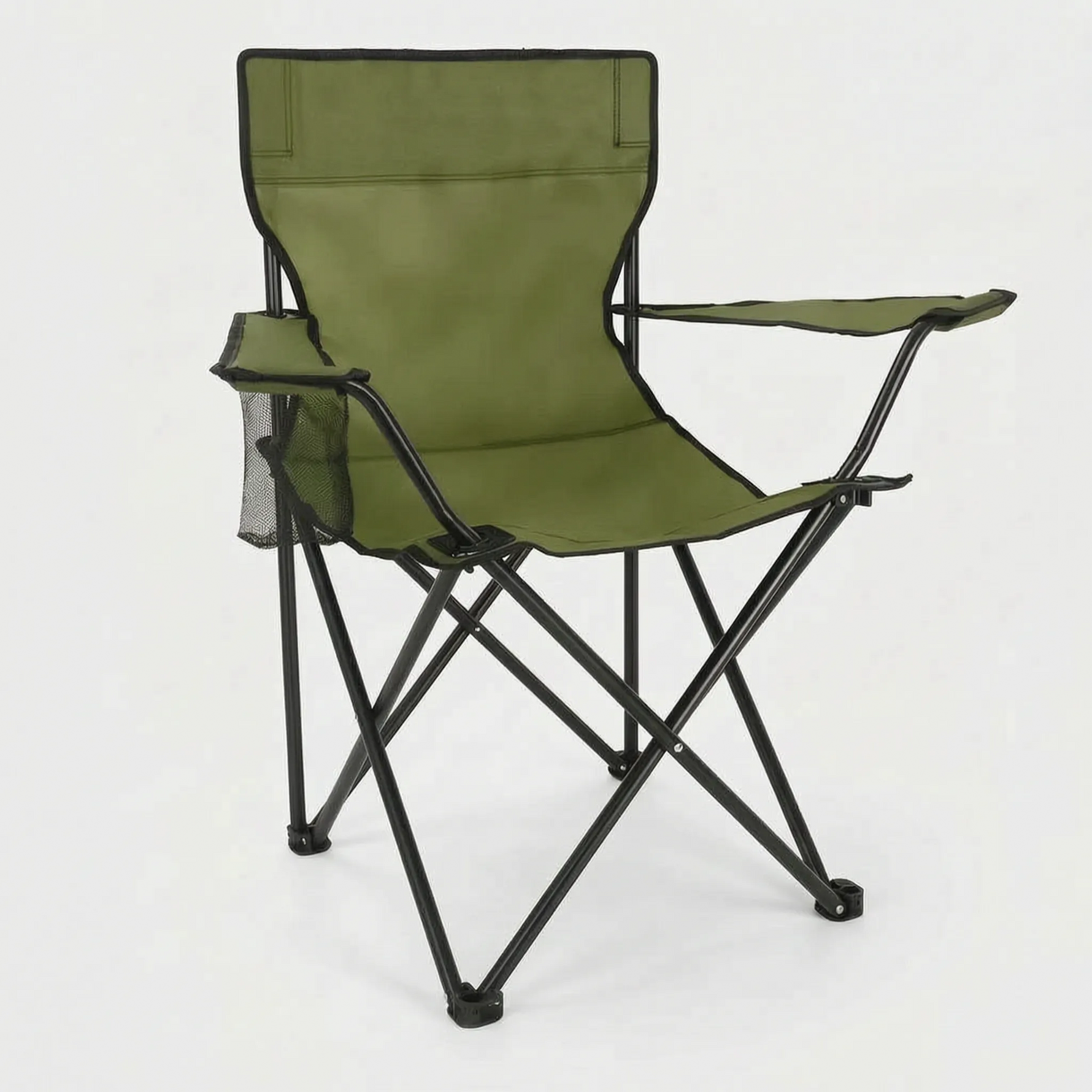 Folding Chair with Integrated Cup Holder | Portable Design for Outdoor Relaxation 4