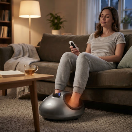 Foot Massager with Heat, Shiatsu Foot Massager Machine with Air Compression, Electric Foot Massage Machine with Remote