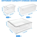 Fridge Organizer Set | Stackable BPA-Free Containers for Efficient Storage | Perfect for Fruits and Vegetables 3