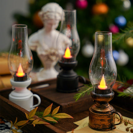Vintage Kerosene Lamp, LED Flameless Candle with Remote and Timer – image 8