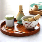 Bamboo Matcha Whisk and Bowl Set with Measuring Spoon, Traditional Matcha Set with Ceramic Matcha Bowl for Tea Ceremony