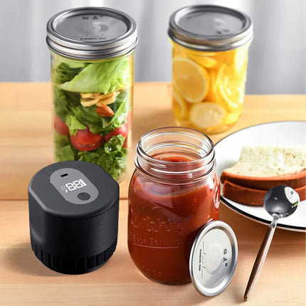 Universal Jar Vacuum Sealer for Wide Mouth and Standard Mason Jars, Automatic Food Storage Sealer for Meal Prep Kitchens