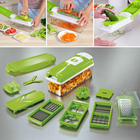 Vegetable Slicer 12 in 1, Multifunctional Vegetable Cutter with 8 Blades and Grater, Potato Slicer with Hand Guard