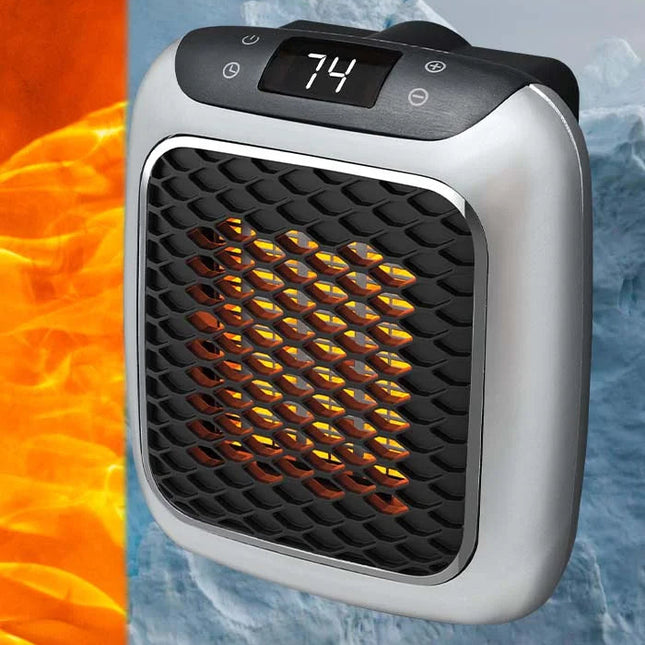 Space Heater, Portable Heater for Indoor Use, Compact Electric Heater with Timer and Tip Over Auto Shut Off