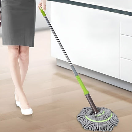 Spin Mop with Self Wringing Handle, Microfiber Mop for Hardwood and Tile Floors, Wet and Dry Dust Mop for Home