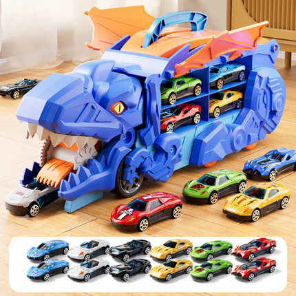 Dinosaur Toy Truck, Realistic Toy Truck with Lifting Tailgate