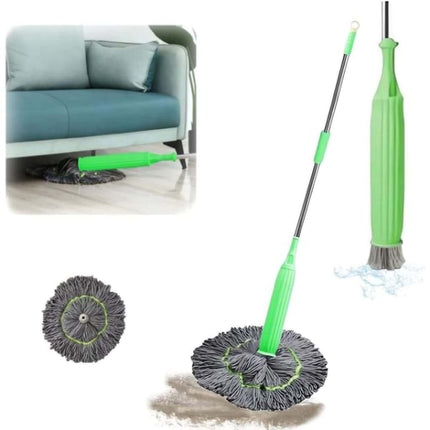 Spin Mop with Self Wringing Handle, Microfiber Mop for Hardwood and Tile Floors