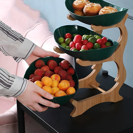 Fruit Bowl for Counter, Tiered Serving Tray