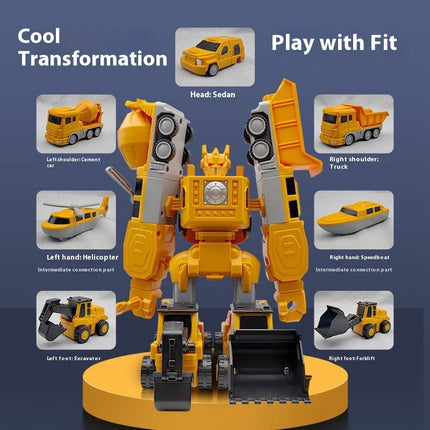 Transformer Toy Car Magnetic, Transforming Car Toy with Magnetic Building Blocks