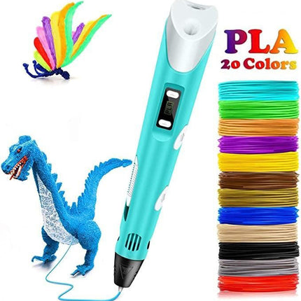 3D Pen for Kids and Adults, 3D Printing Pen for Drawing with 10 Colors Filament