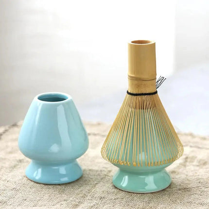 Bamboo Matcha Whisk and Bowl Set with Measuring Spoon, Traditional Matcha Set