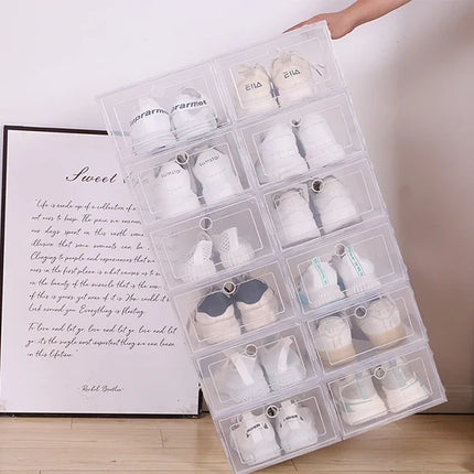 Clear Shoe Boxes Stackable 6 Pack, Shoe Storage Boxes – image 5