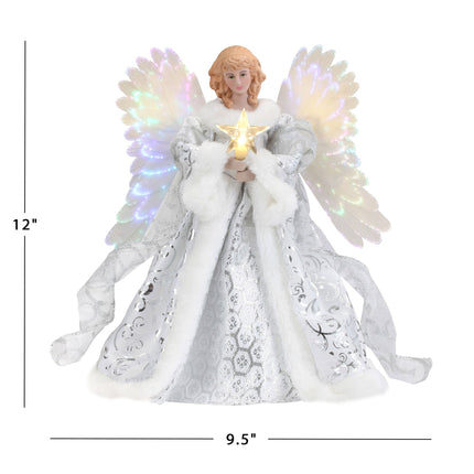 Christmas Tree Topper Angel, Animated Angel Tree Topper with Light Up Wings and Star – image 6