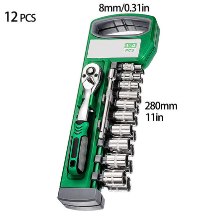 Socket Wrench Set for Car Repair, Ratchet Wrench Socket Set 12 Piece – image 8