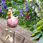 Garden Charm | Garden Statue Chicken with Vibrant Eyes | Unique Outdoor Decor for Lasting Ambiance 5