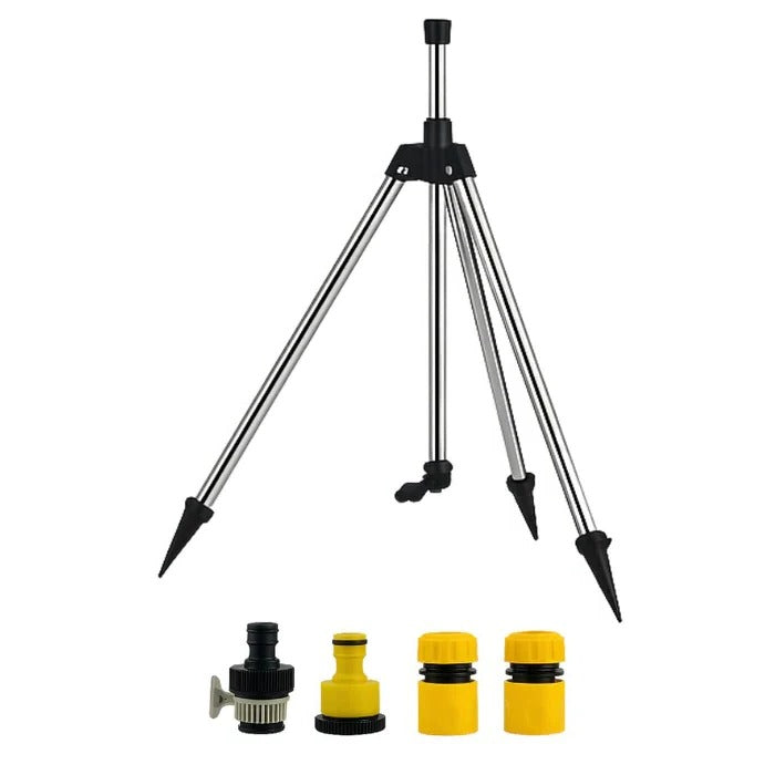Garden Essentials | High Pressure Rotating Tripod Sprinkler with Adjustable Height | 360° Coverage for Efficient Watering 0