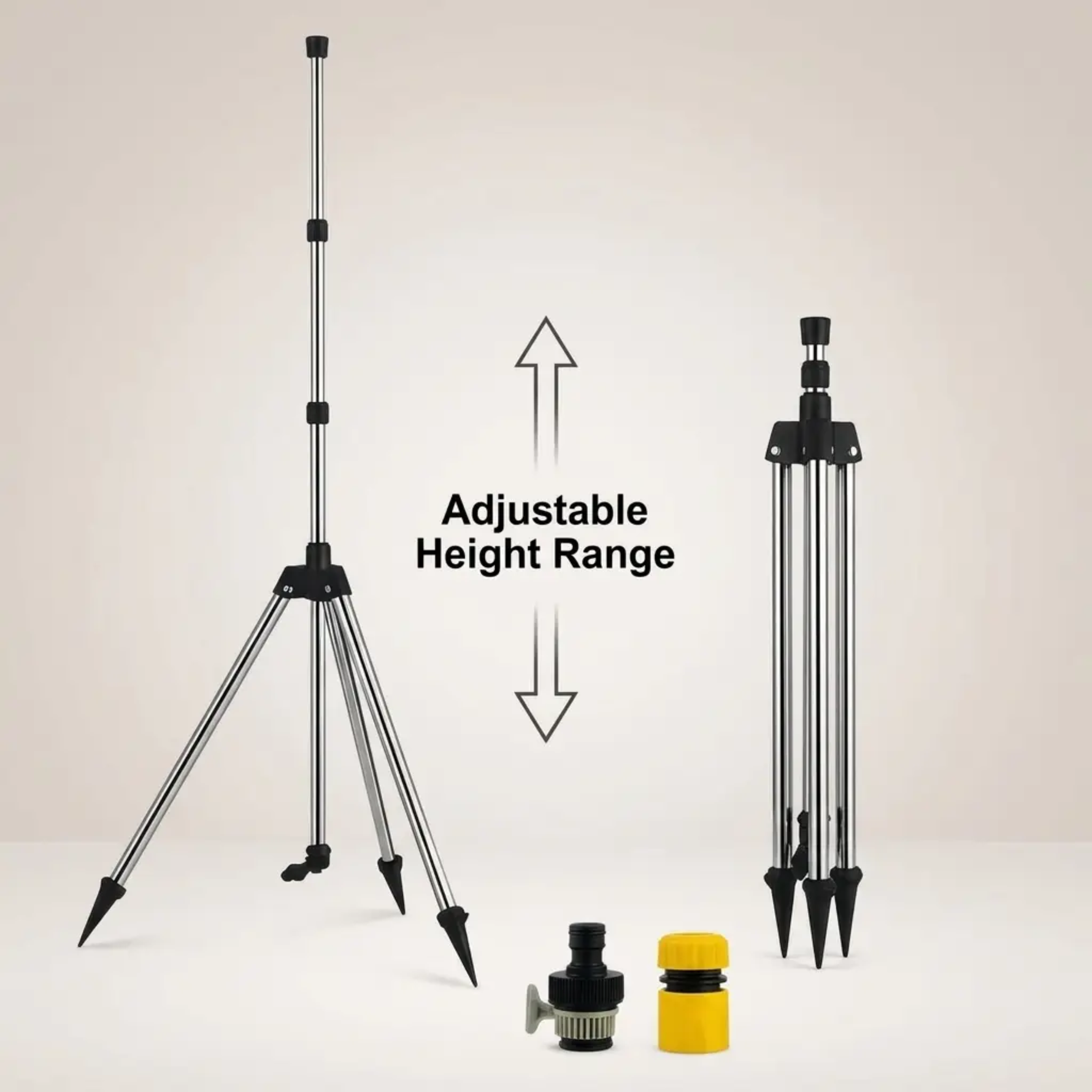 Garden Essentials | High Pressure Rotating Tripod Sprinkler with Adjustable Height | 360° Coverage for Efficient Watering 6