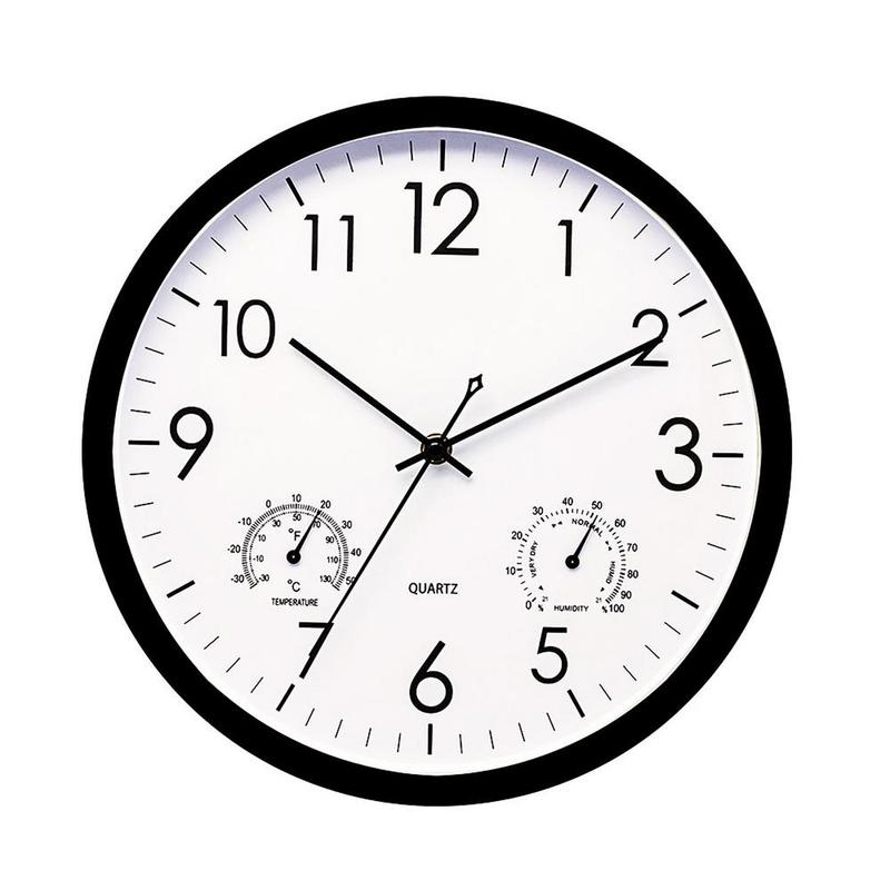 Garden Essentials | Waterproof Outdoor Garden Clock with Temperature & Humidity Meter | Chic Retro Design for Stylish Outdoor Decor 0