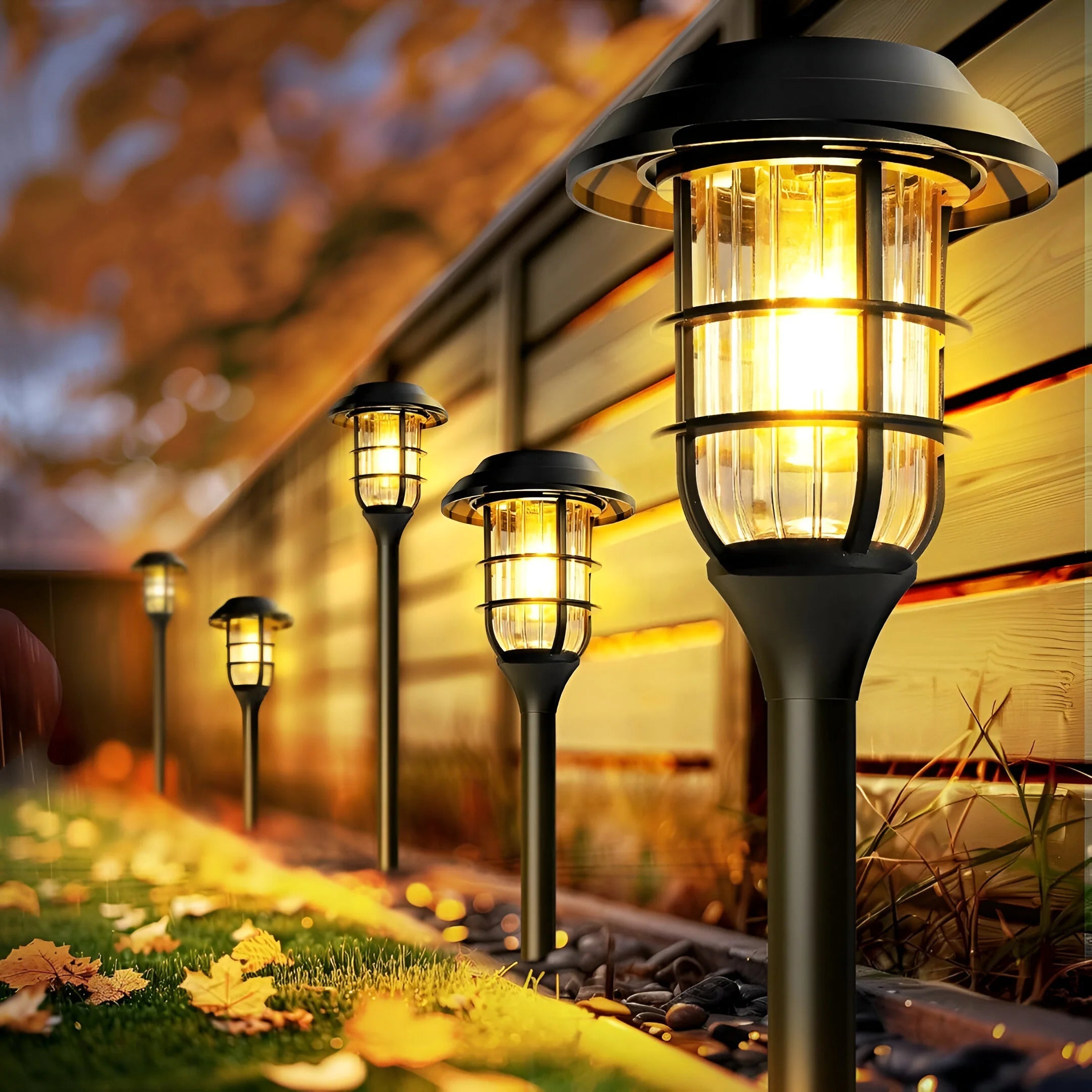 Garden Glow | Solar Garden Light Set with Flickering Effect | Durable Outdoor Lighting for Ambiance 0