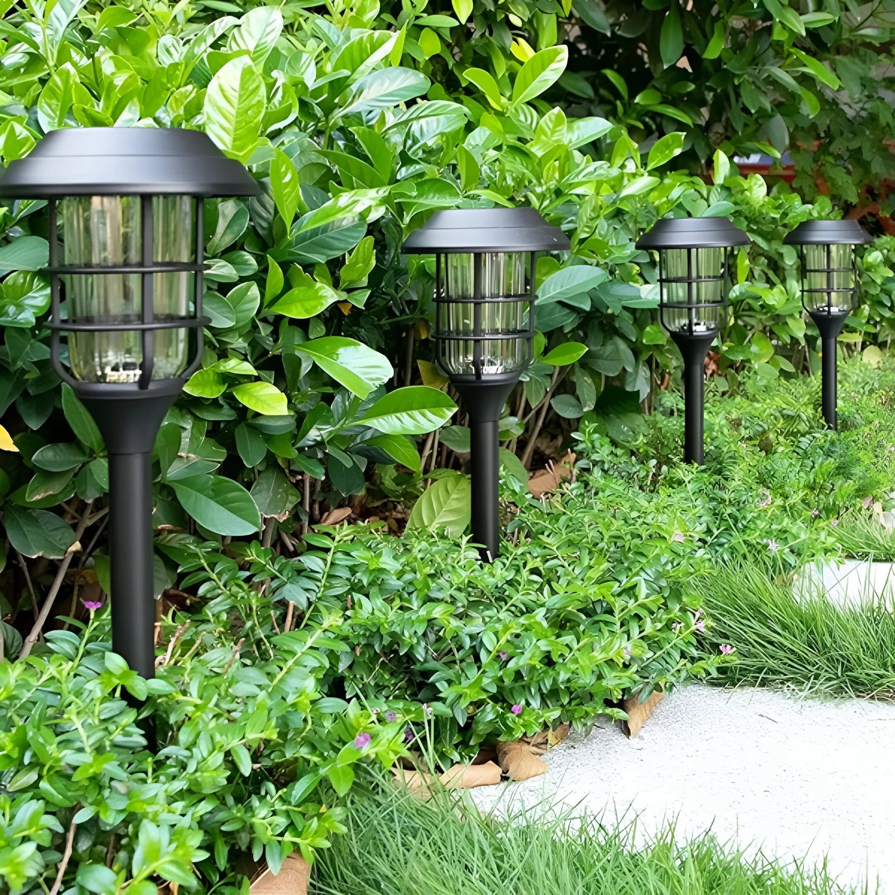Garden Glow | Solar Garden Light Set with Flickering Effect | Durable Outdoor Lighting for Ambiance 4