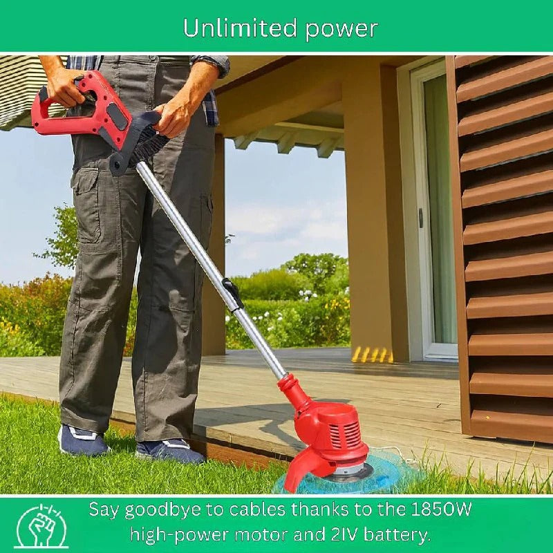 Garden Master | 21V Cordless Brush Cutter with Adjustable Handle & Rotatable Head | Lightweight Design for Effortless Trimming 4