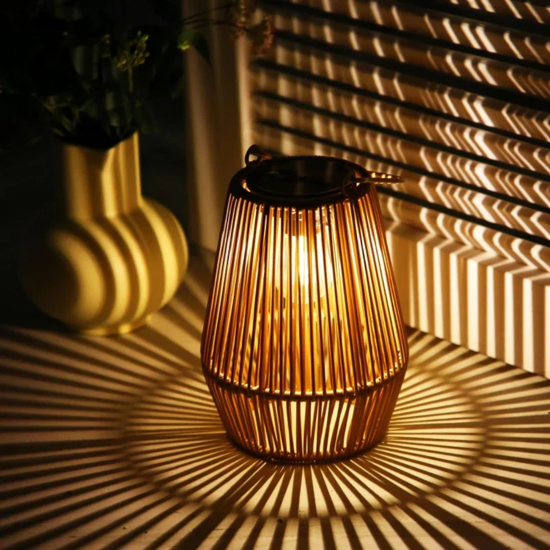 Garden Oasis | Handwoven Solar Garden Lamp with Waterproof Design | Energy Efficient Lighting for Outdoor Ambiance 0