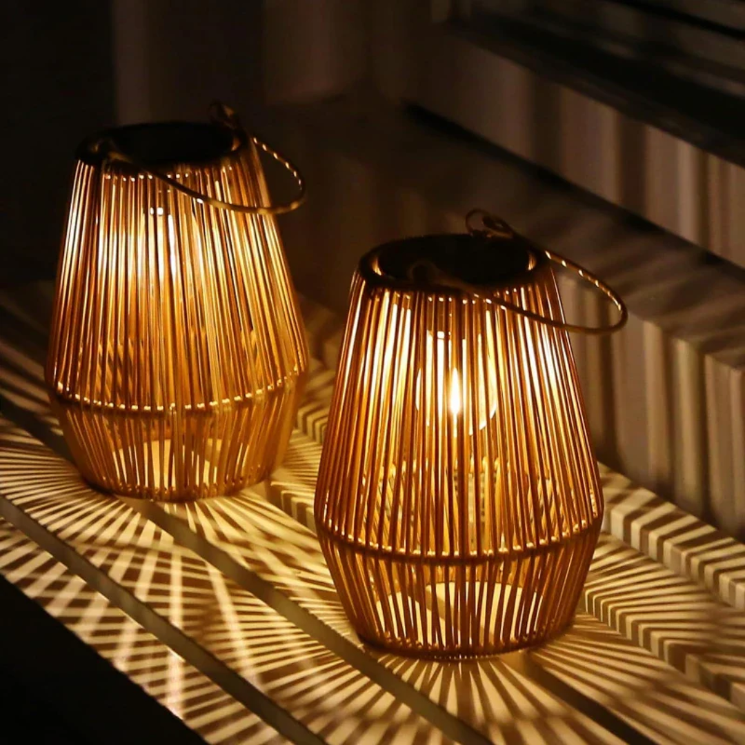 Garden Oasis | Handwoven Solar Garden Lamp with Waterproof Design | Energy Efficient Lighting for Outdoor Ambiance 4