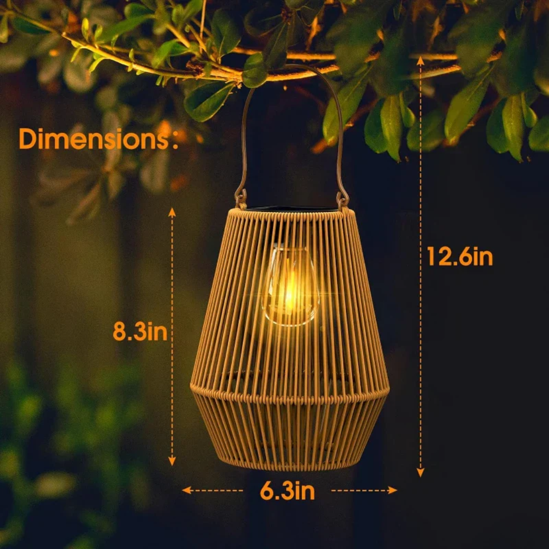 Garden Oasis | Handwoven Solar Garden Lamp with Waterproof Design | Energy Efficient Lighting for Outdoor Ambiance 6