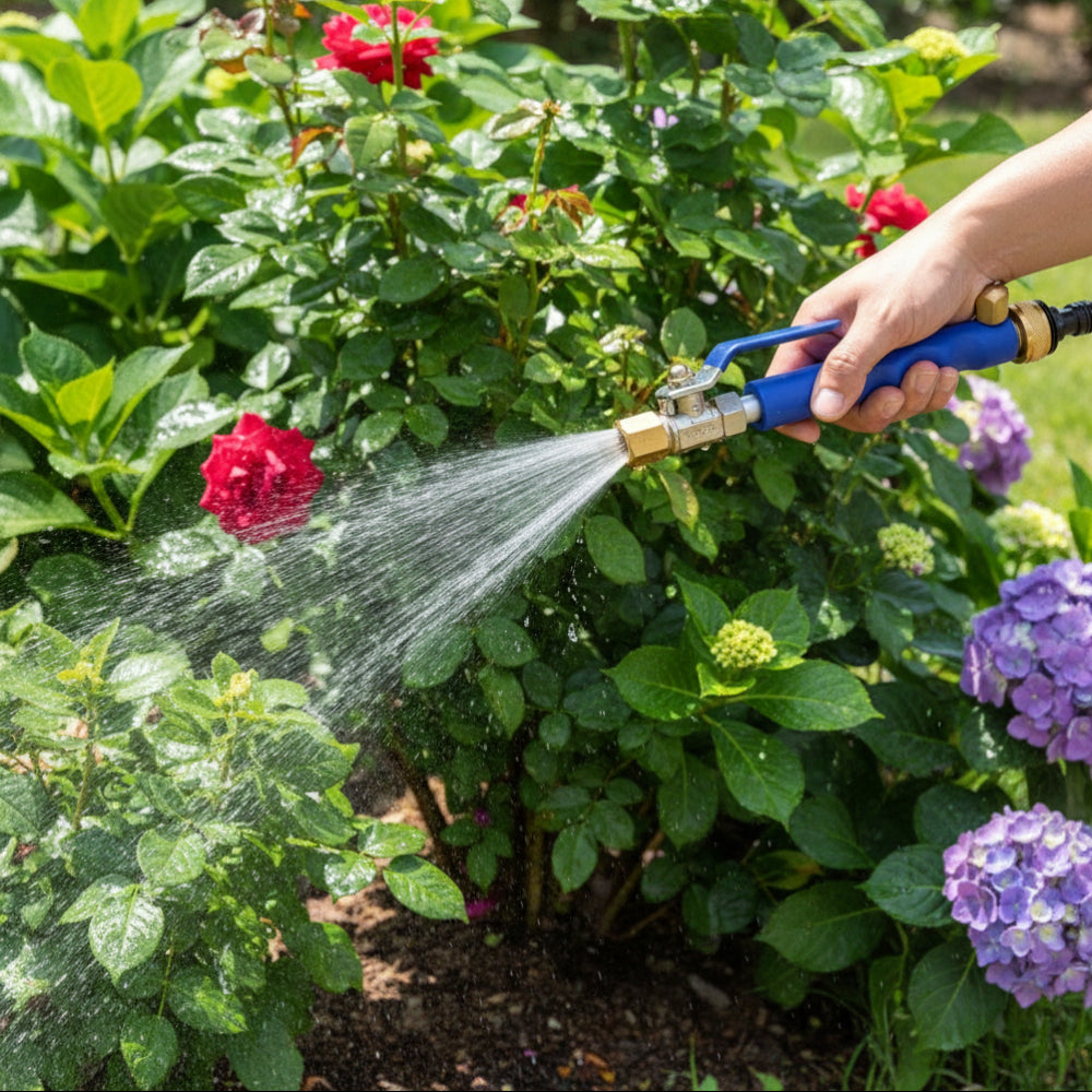 Garden Spray Nozzle Attachment | High Pressure Hose Sprayer with Adjustable Modes for Efficient Cleaning 0