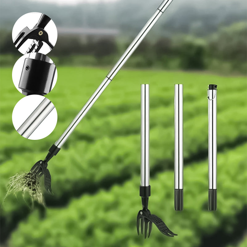 Garden Weeder Tool | Stainless Steel Adjustable Long Handle with Detachable Design | Ergonomic Weeding Solution for Easy Gardening 9