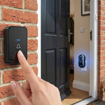 Tuzwa Wireless Doorbell Kit – 1000 Ft Long Range Plug-In Doorbell with 45 Chimes, 4 Volume Levels, LED Alert, Memory & IP44 Button