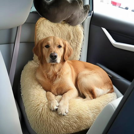Dog Bed for Car Back Seat, Waterproof Dog Car Seat Cover for Large Dogs, Nonslip Dog Car Bed with Anchor Straps