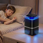 Tuzwa UV Mosquito Trap Lamp – 365nm USB Rechargeable Indoor Mosquito Catcher with 360° LED Attraction, Quiet Fan & Removable Tray